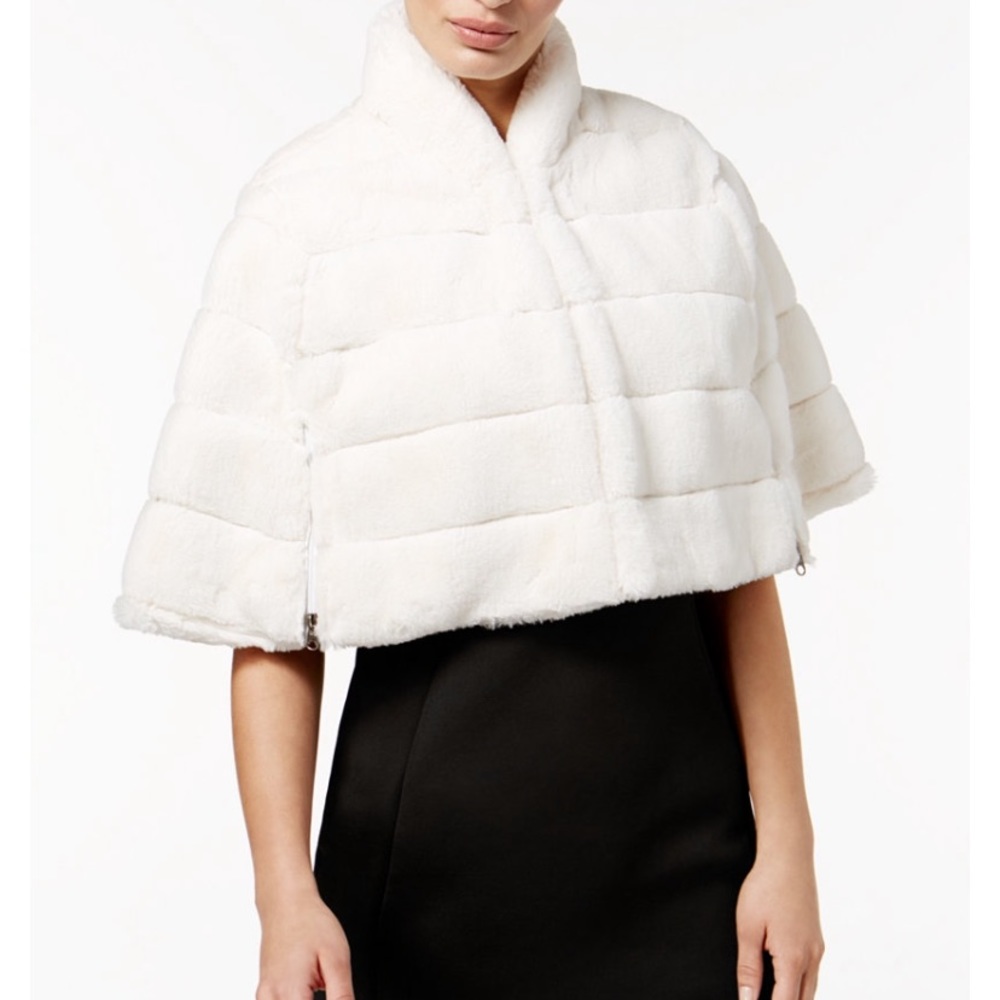 Betsey Johnson faux-fur shrug (worn once).